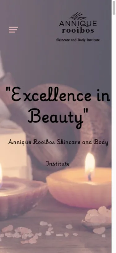Annique Salon website mobile view